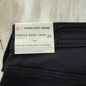 AG Farrah Black Boot Crop Jeans